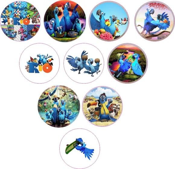 Adesivos Kit 100 Selos Rio 4cm x 4cm com Recorte