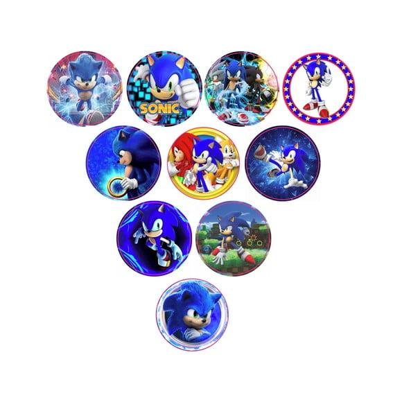 Adesivos Kit 100 Selos Sonic 4cm x 4cm com Recorte