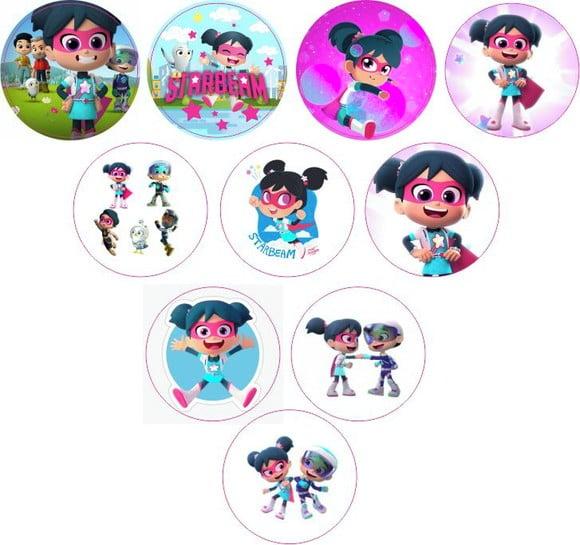 Adesivos Kit 100 Selos Starbeam 4cm com Recorte