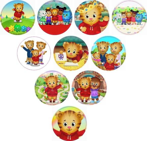 Adesivos Kit 100 Selos Tigre 4cm x 4cm com Recorte