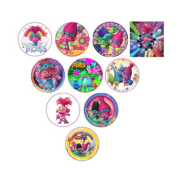 Adesivos Kit 100 Selos Trolls 4cm x 4cm com Recorte