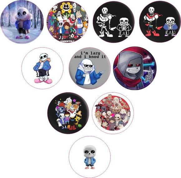 Adesivos Kit 100 Selos Undertale 4cm x 4cm com Recorte