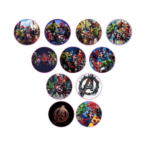 Adesivos Kit 100 Selos Vingadores 4cm x 4cm com Recorte