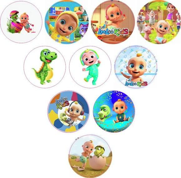 Adesivos Kit 100 Selos Zigalu/loo Kids 4cm x 4cm com Recorte