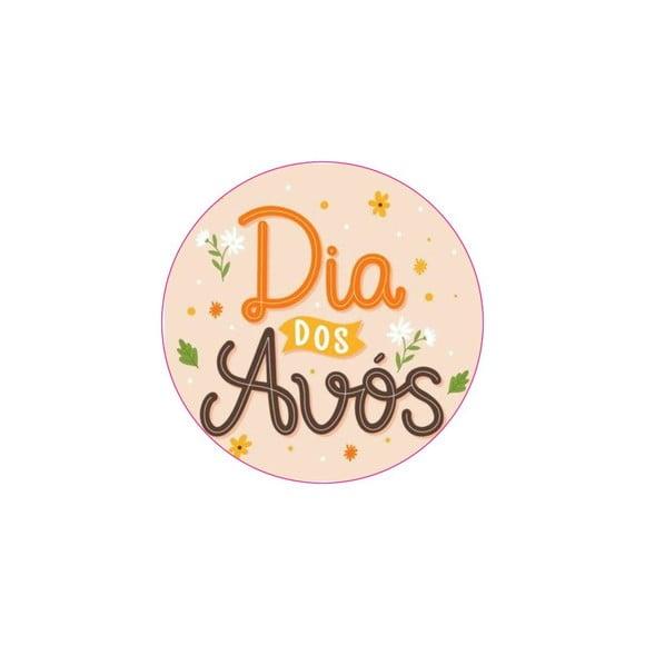 Etiquetas Adesivas Kit 100 Selos  Dia dos Avós 2  4cm x 4c