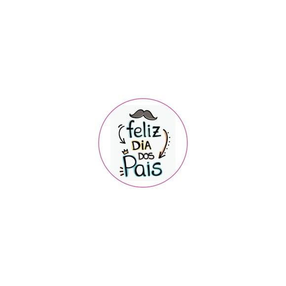 Etiquetas Adesivas Kit 100 Selos dia dos Pais Bigode '' 4cm
