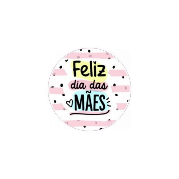 Etiquetas Adesivas Kit 100 Selos feliz Dia das Mães 4cm x