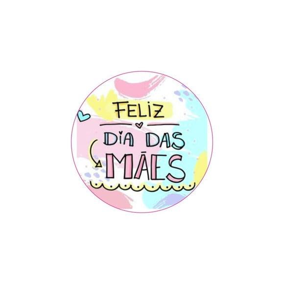 Etiquetas Adesivas Kit 100 Selos feliz Dia das Mães  4cm