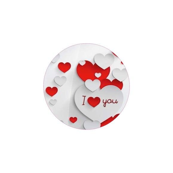 Etiquetas Adesivas Kit 100 Selos i Love You'' 4cm