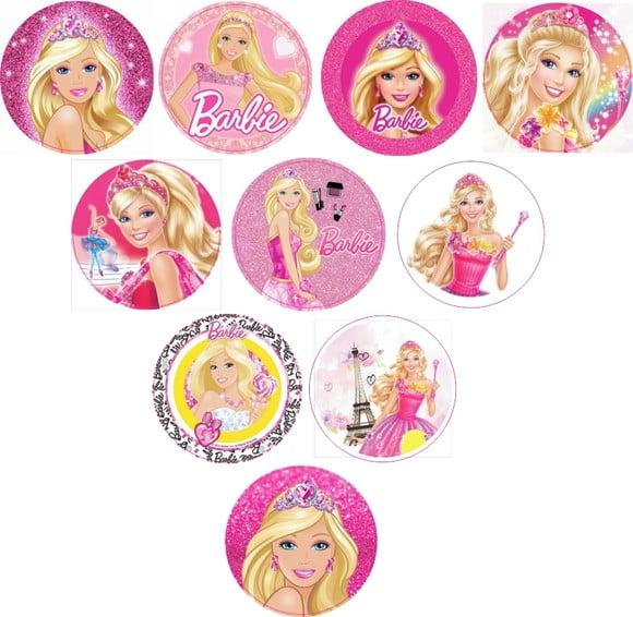 Etiquetas Adesivas Kit 100 Selos Barbie 4cm x 4cm