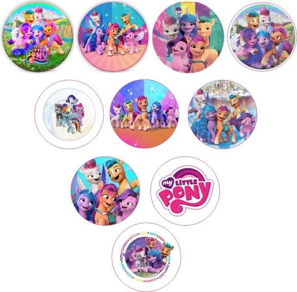 Etiquetas Adesivas Kit 100 Selos My Little Pony 4cm x 4cm