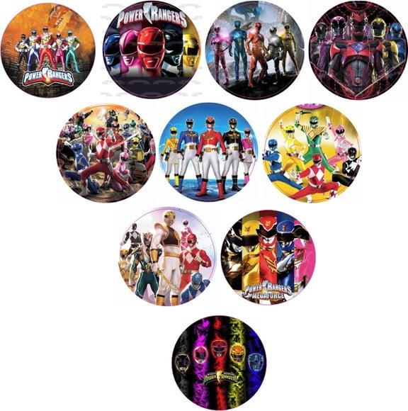 Etiquetas Adesivas Kit 100 Selos Power Rangers 4cm x 4cm