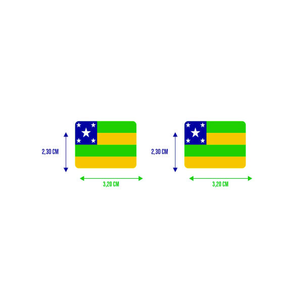 Bandeira Resinada Automotiva de Sergipe