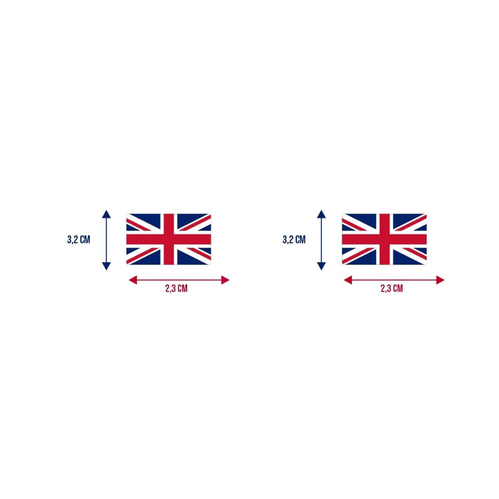 Bandeira Resinada Automotiva Reino Unido/Inglaterra/Land Rover