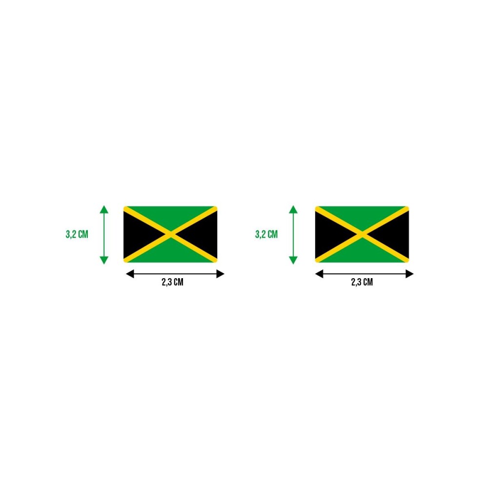 Bandeira Resinada Automotiva da Jamaica