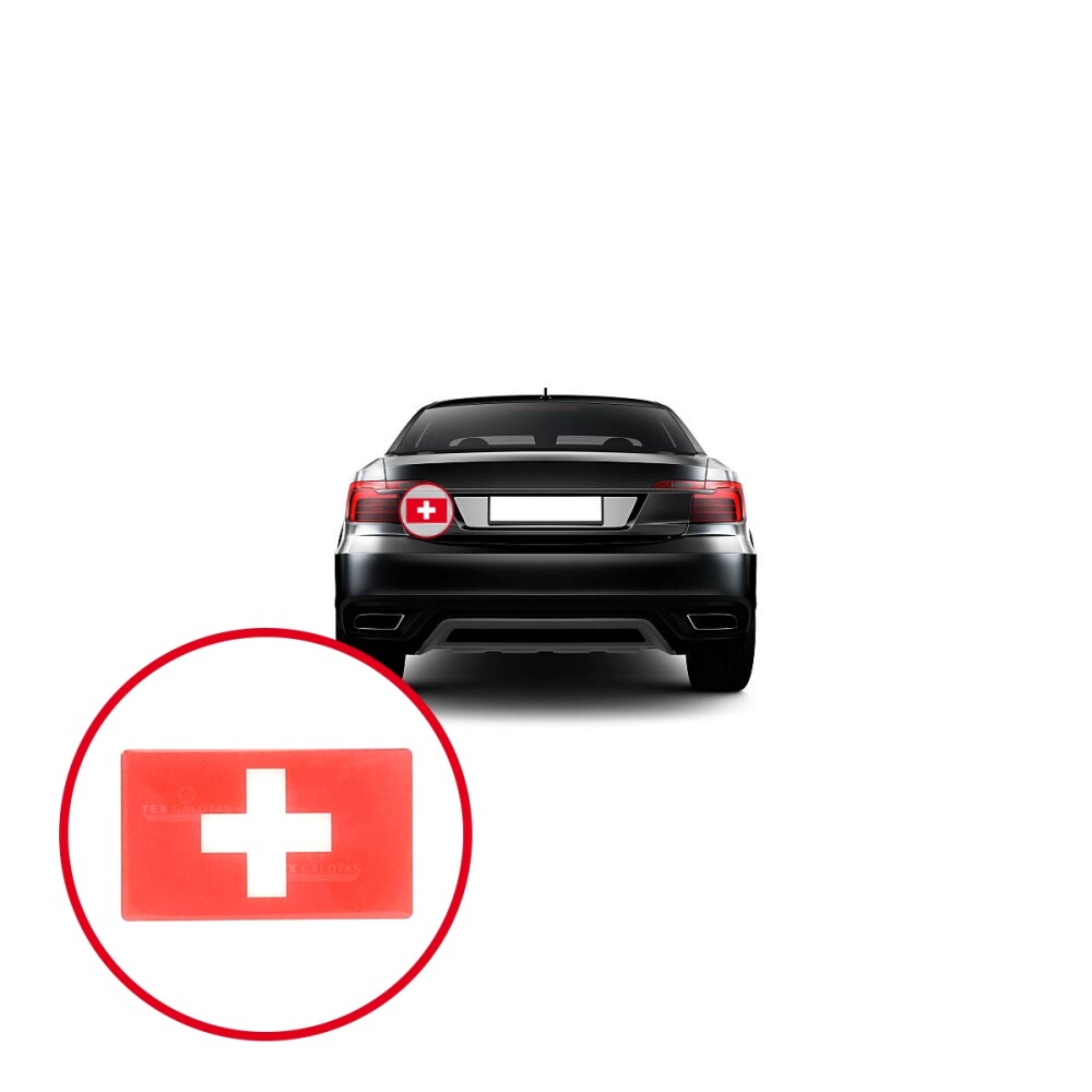 Bandeira Resinada Automotiva da Suíça