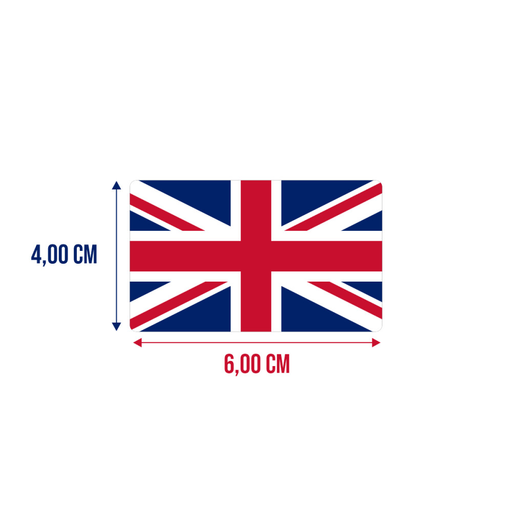 Bandeira Resinada Automotiva Reino Unido/Inglaterra/Land Rover