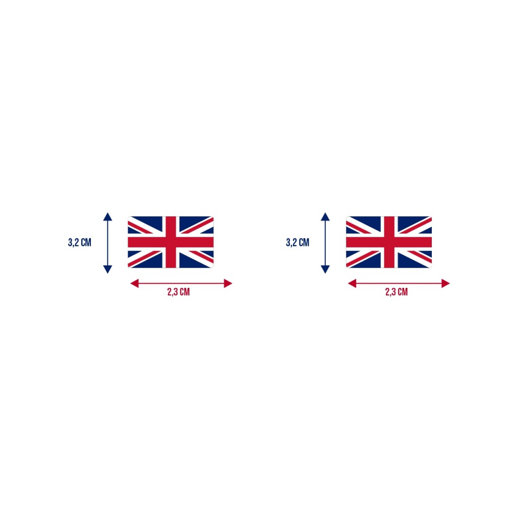 Bandeira Resinada Automotiva Reino Unido/Inglaterra/Land Rover