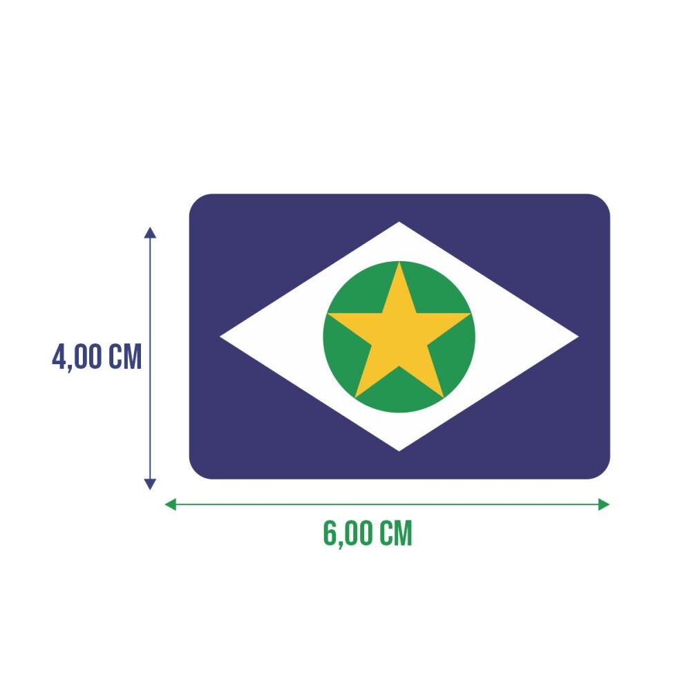 Bandeira Resinada Automotiva do Mato Grosso