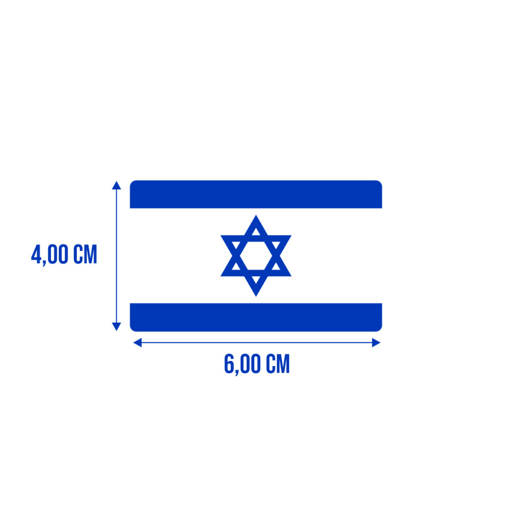 Bandeira Resinada Automotiva de Israel