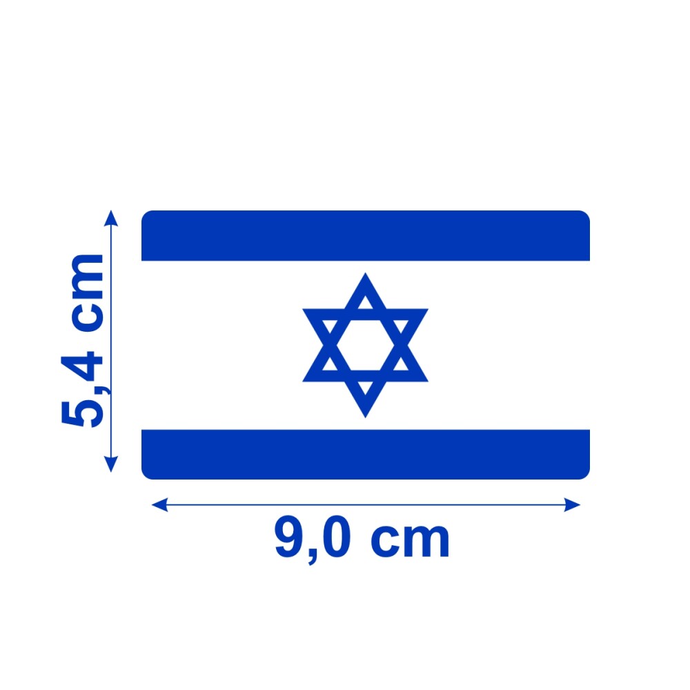 Bandeira Resinada Automotiva de Israel