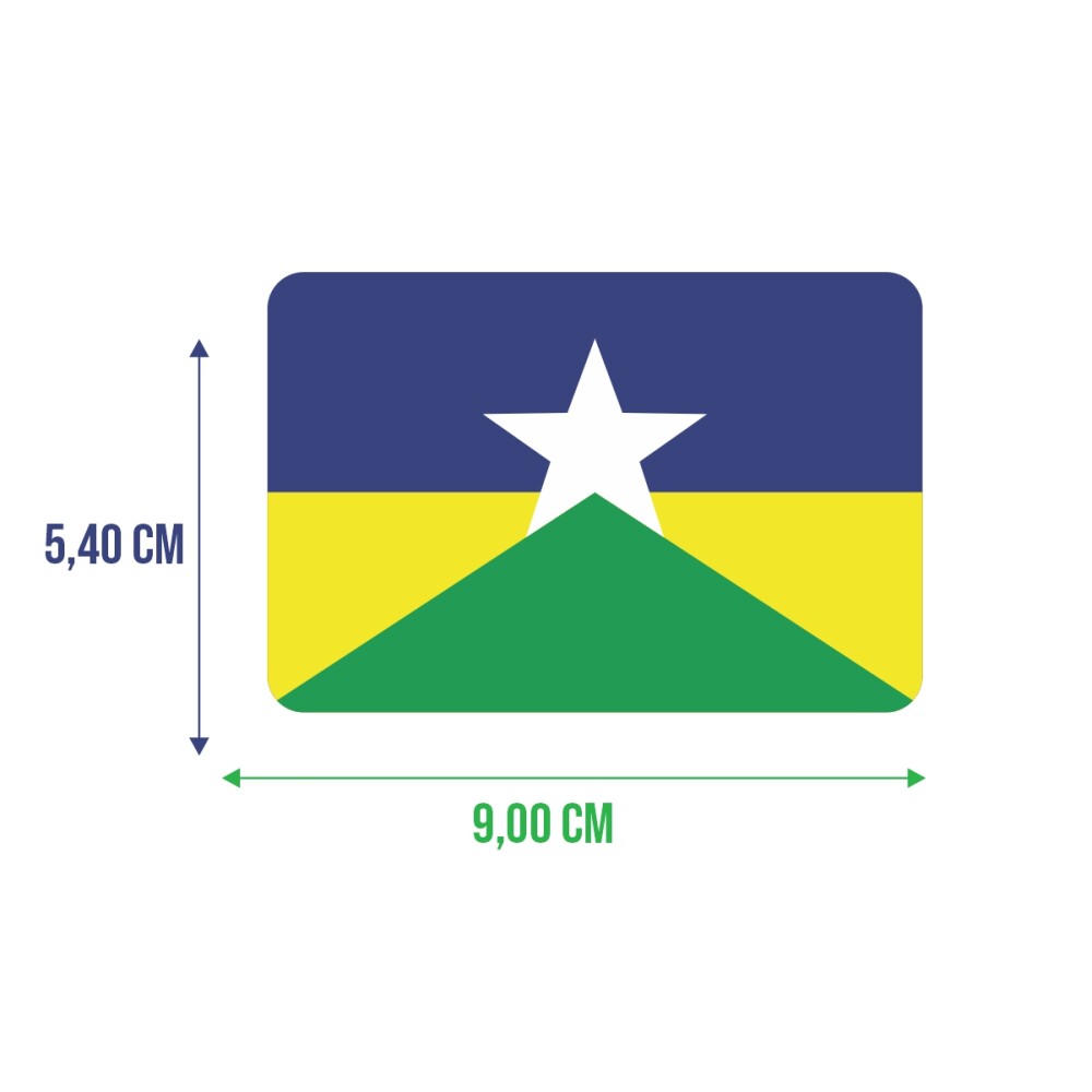 Bandeira Resinada Automotiva de Rondônia
