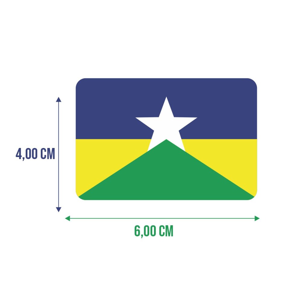 Bandeira Resinada Automotiva de Rondônia