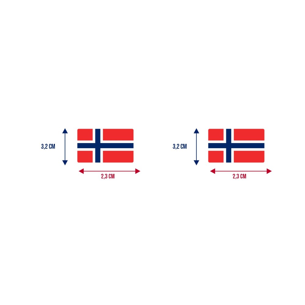 Bandeira Resinada Automotiva da Noruega