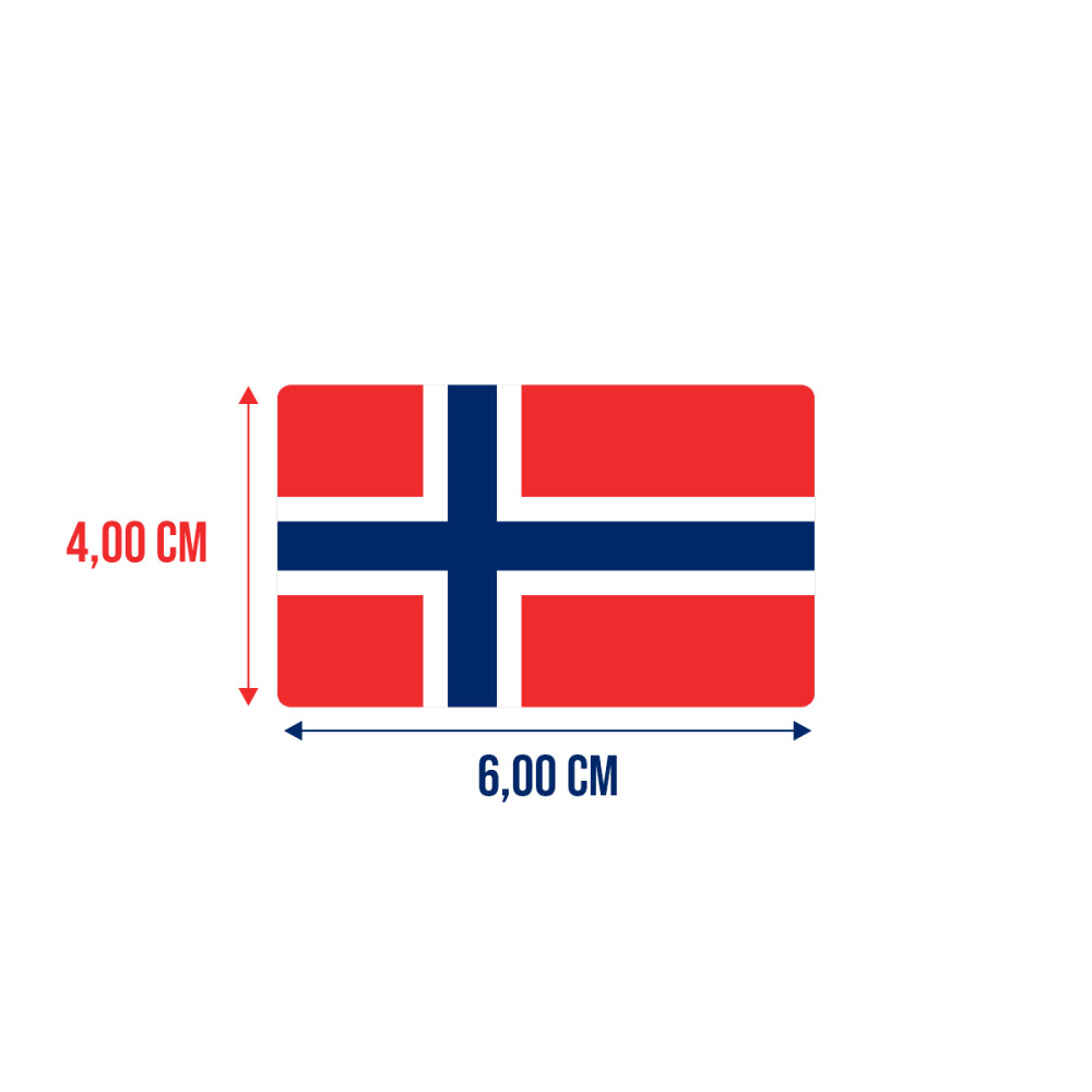 Bandeira Resinada Automotiva da Noruega
