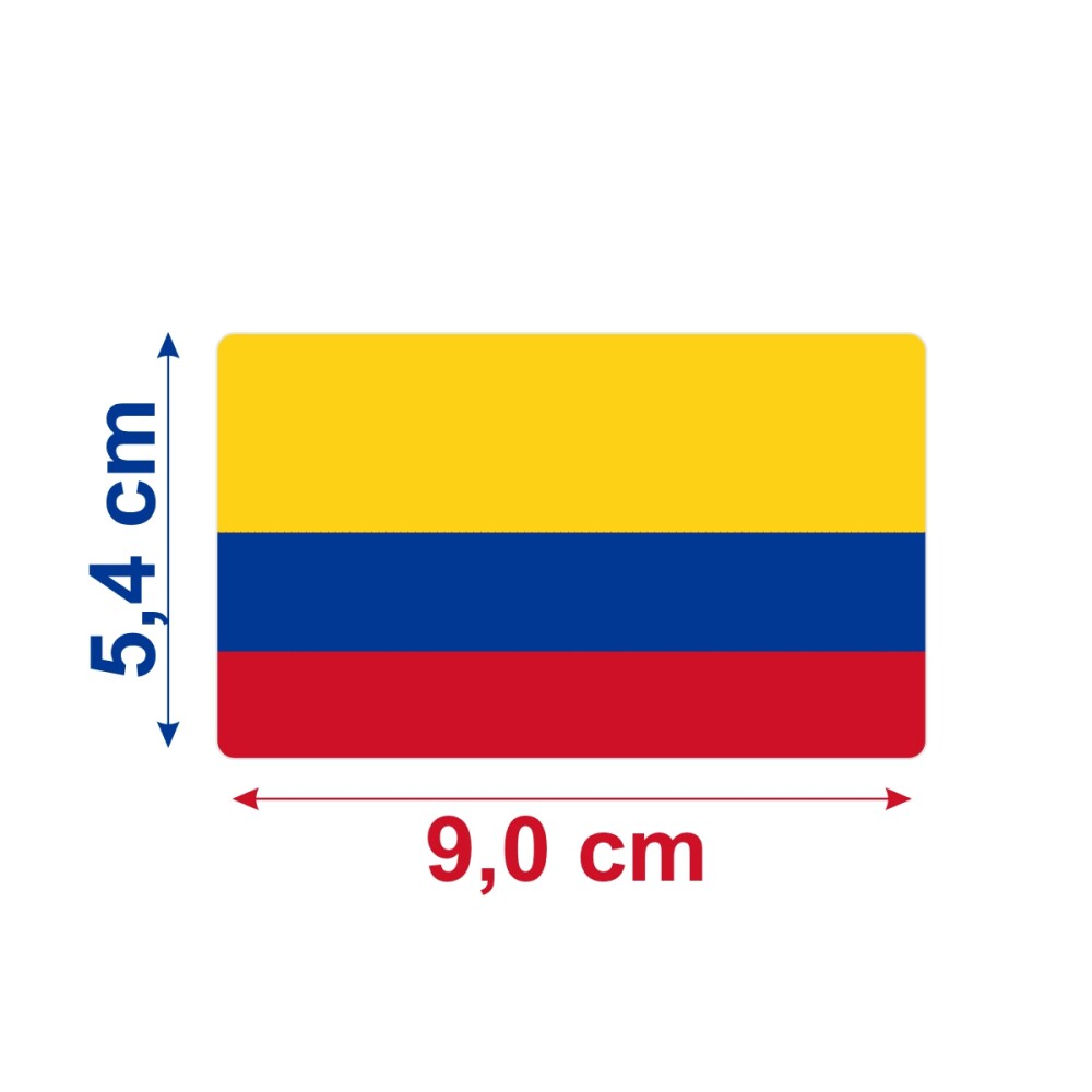 Bandeira Resinada Automotiva da Colômbia