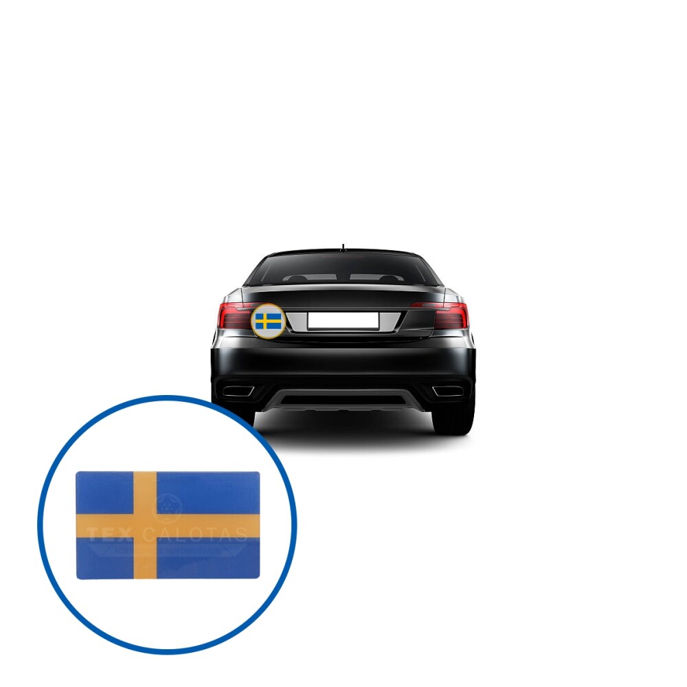 Bandeira Resinada Automotiva da Suécia
