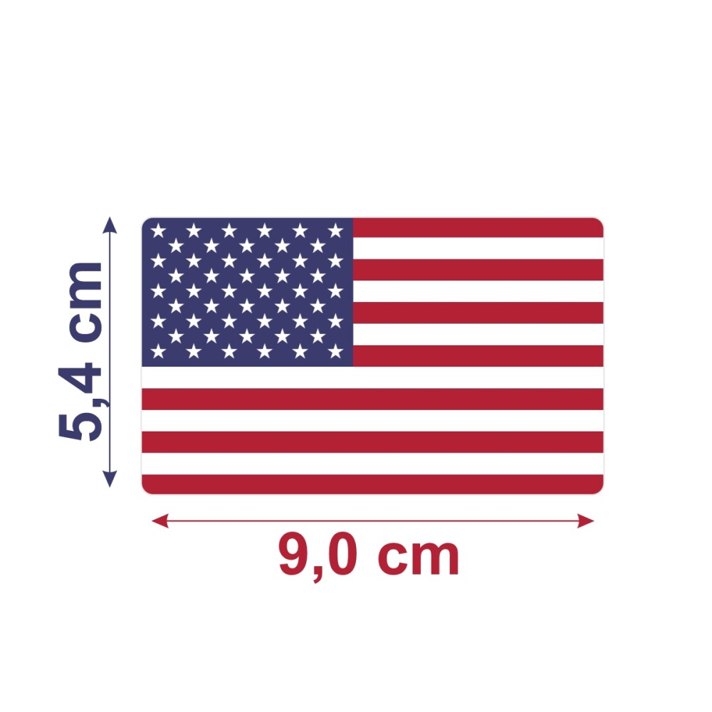 Bandeira Resinada Automotiva Estados Unidos da América