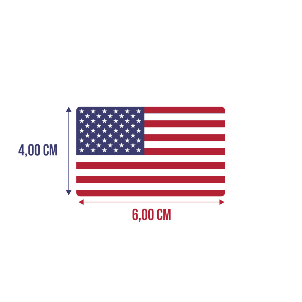 Bandeira Resinada Automotiva Estados Unidos da América