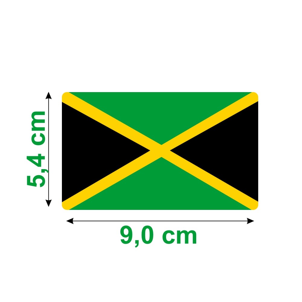 Bandeira Resinada Automotiva da Jamaica