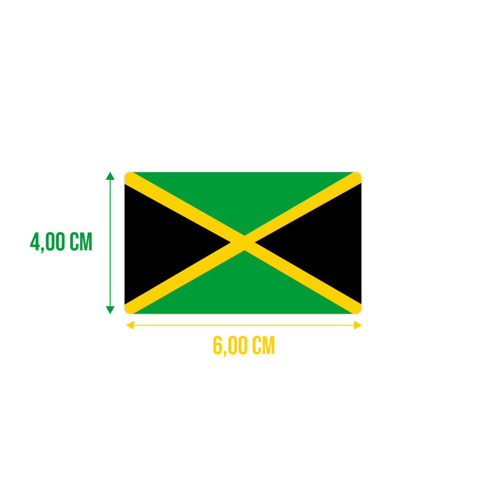 Bandeira Resinada Automotiva da Jamaica