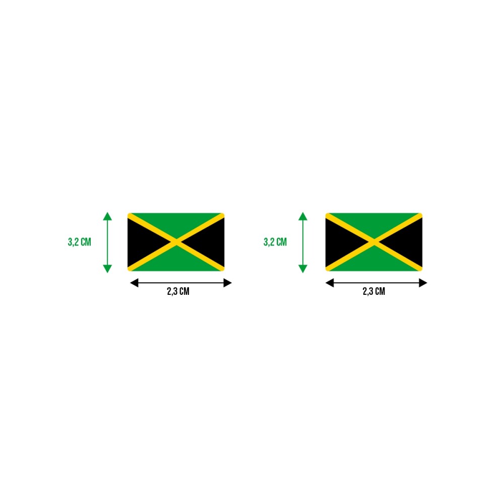 Bandeira Resinada Automotiva da Jamaica
