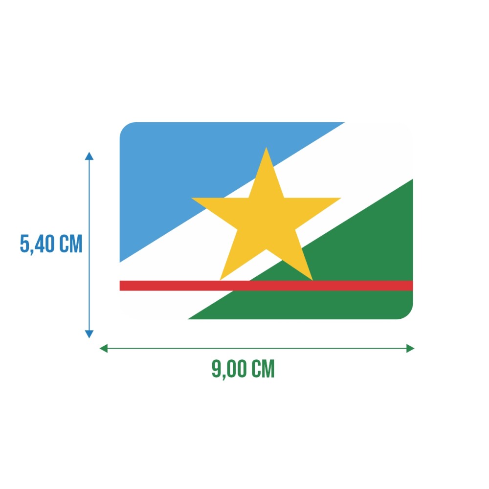 Bandeira Resinada Automotiva de Roraima
