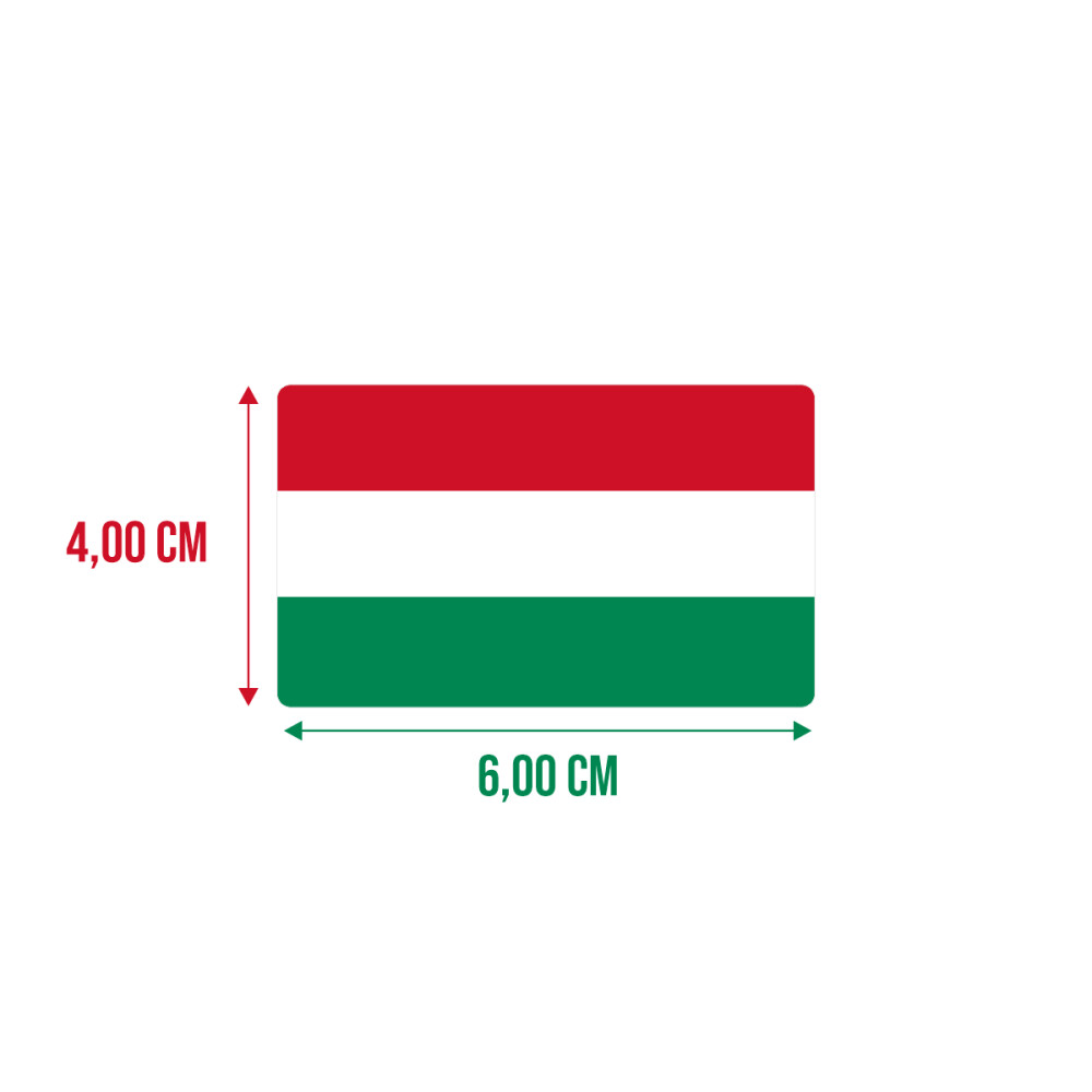 Bandeira Resinada Automotiva da Hungria