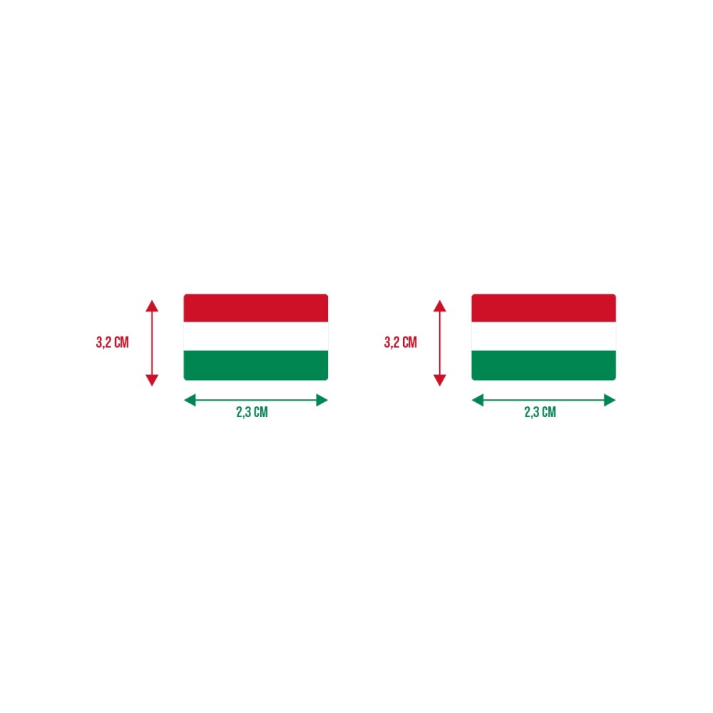 Bandeira Resinada Automotiva da Hungria