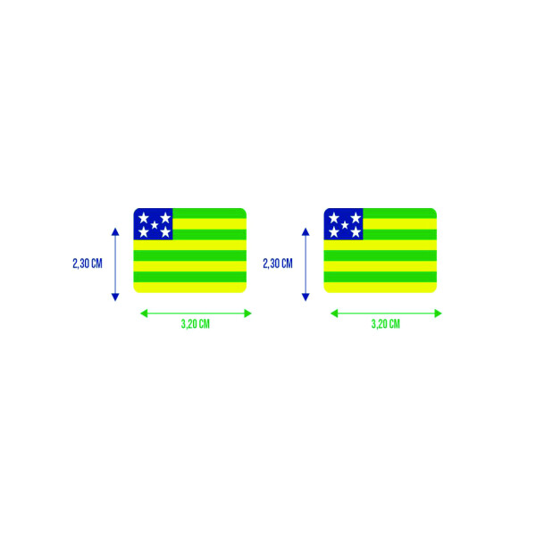 Bandeira Resinada Automotiva de Goiás