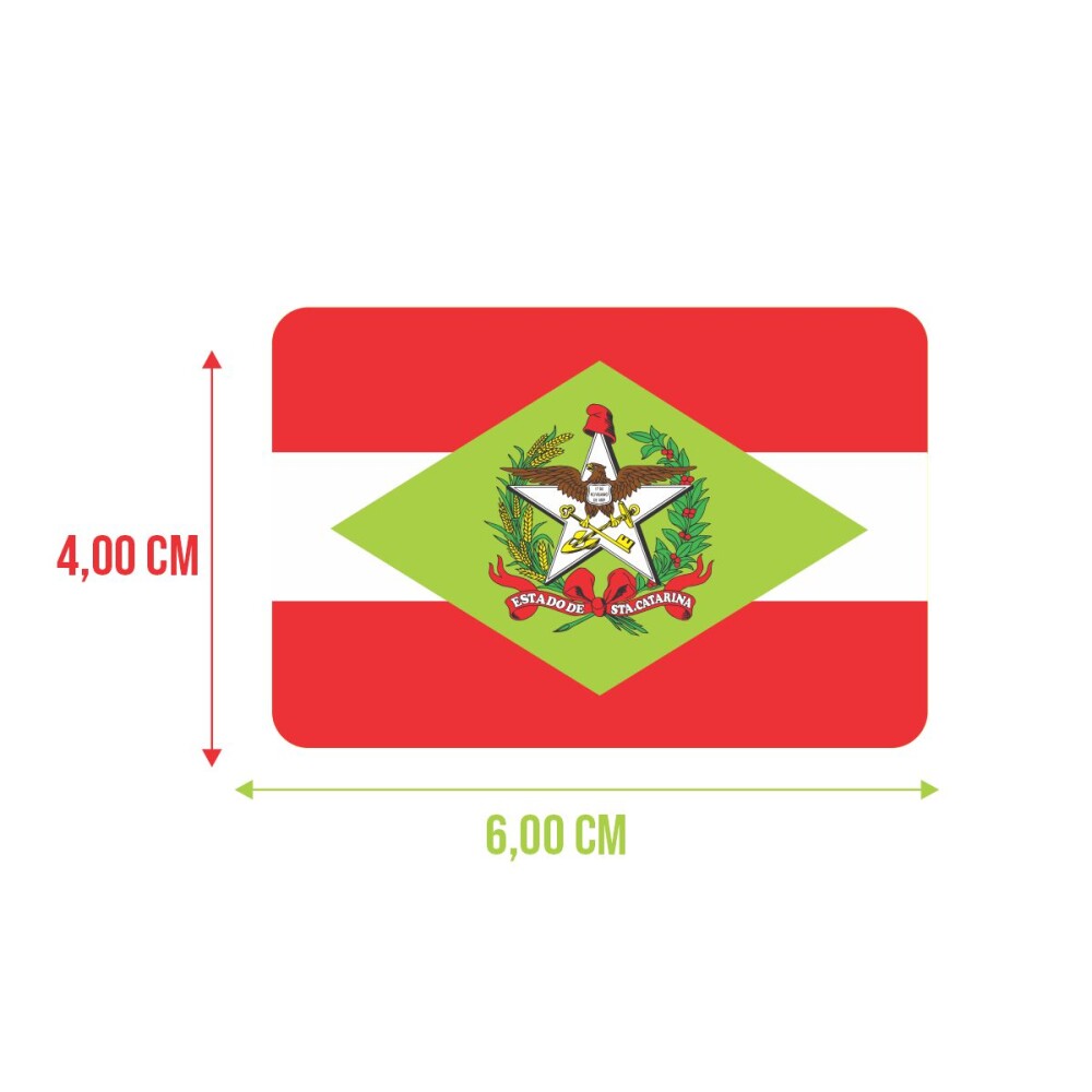 Bandeira Resinada Automotiva de Santa Catarina