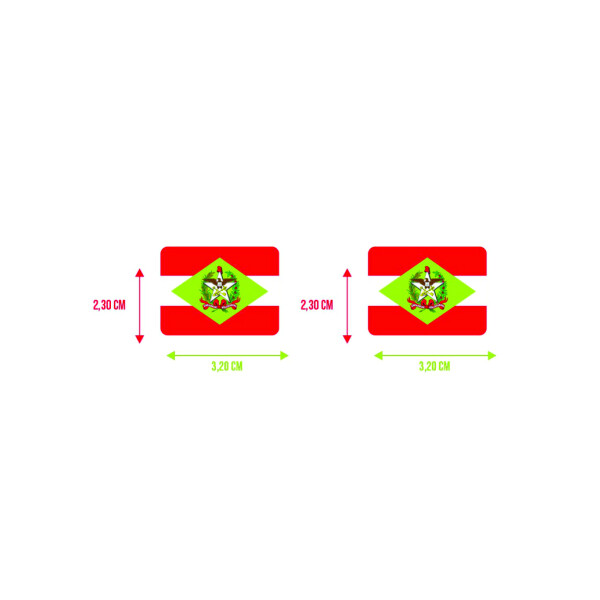 Bandeira Resinada Automotiva de Santa Catarina