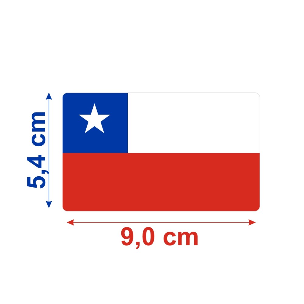 Bandeira Resinada Automotiva  do Chile