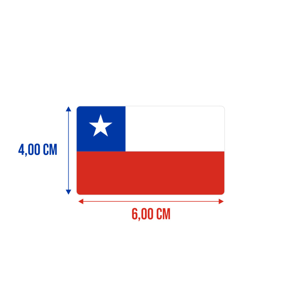 Bandeira Resinada Automotiva  do Chile