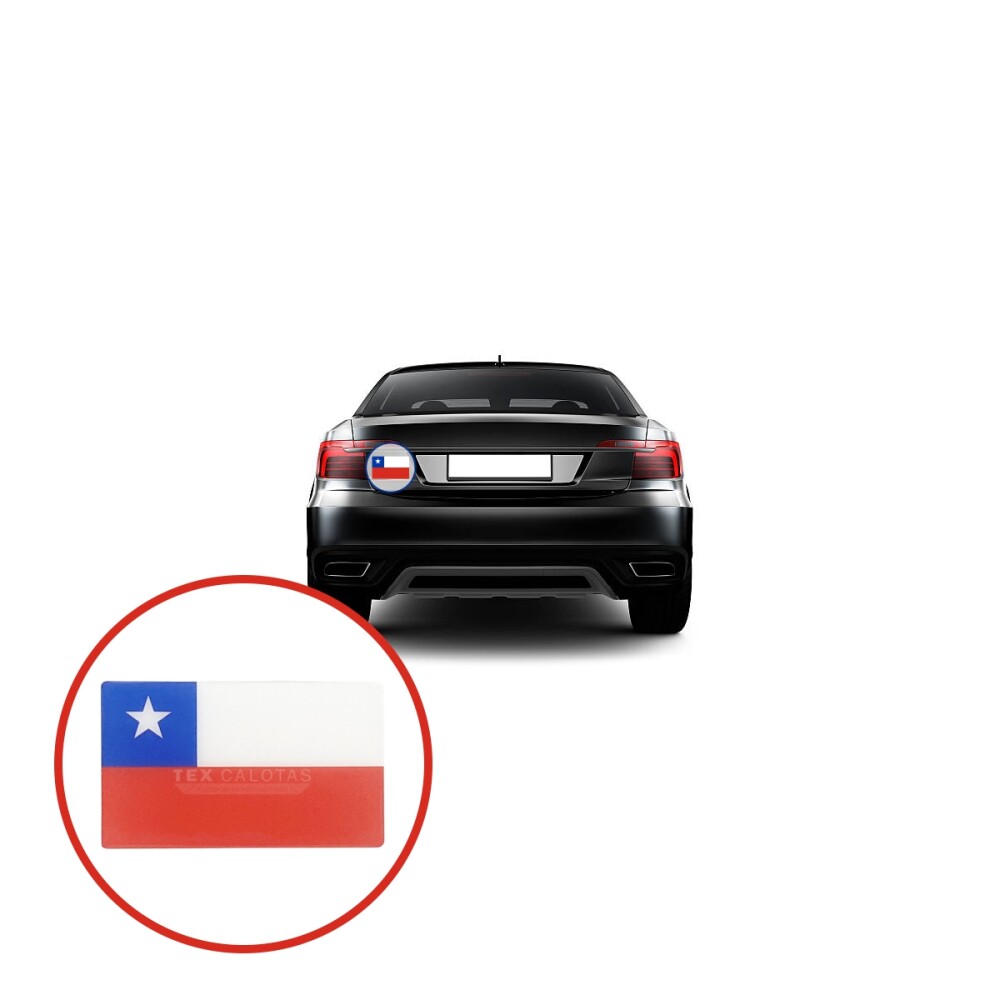 Bandeira Resinada Automotiva  do Chile