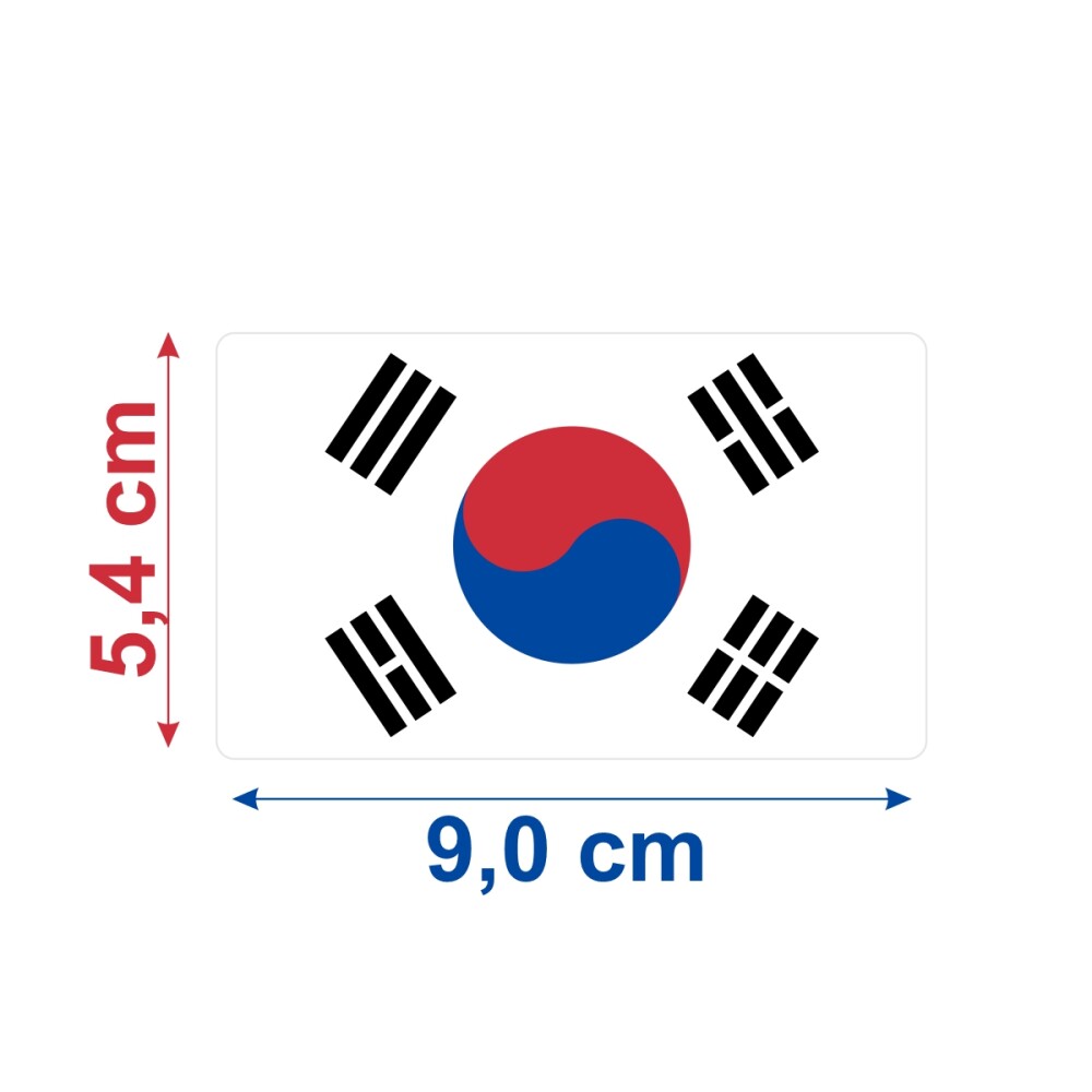 Bandeira Resinada Automotiva Coreia do Sul
