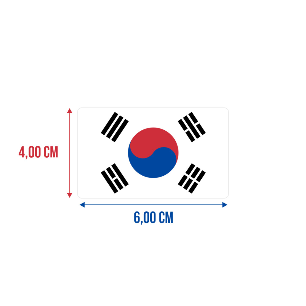 Bandeira Resinada Automotiva Coreia do Sul