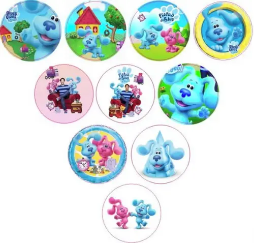 Adesivos Kit 100 Selo Blue e You 4cm x 4cm com Recorte