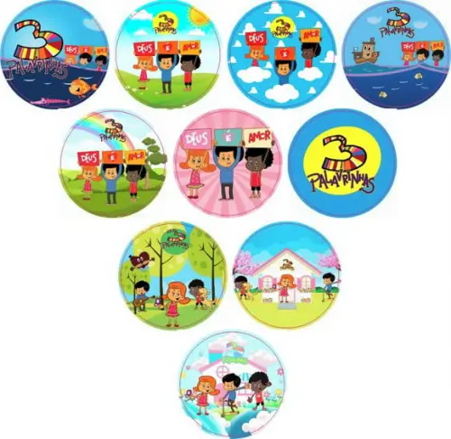Adesivos Kit 100 Selos 3 Palavrinhas 4cm com Recorte