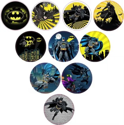 Adesivos Kit 100 Selos Batman 4cm x 4cm com Recorte
